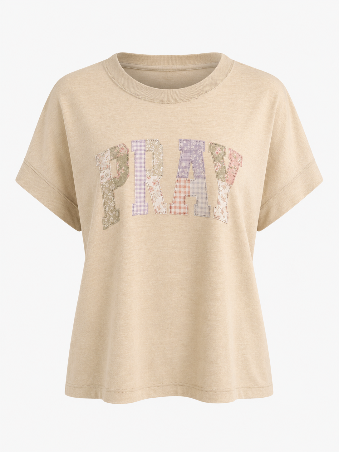 "Pray" Patchwork T-Shirt